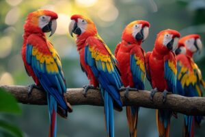 Couleurs Tropicales : Quand les perroquets en peinture ouvrent une fenêtre sur le monde